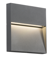 Knightsbridge 4W LED Square Wall Guide light (Grey)
